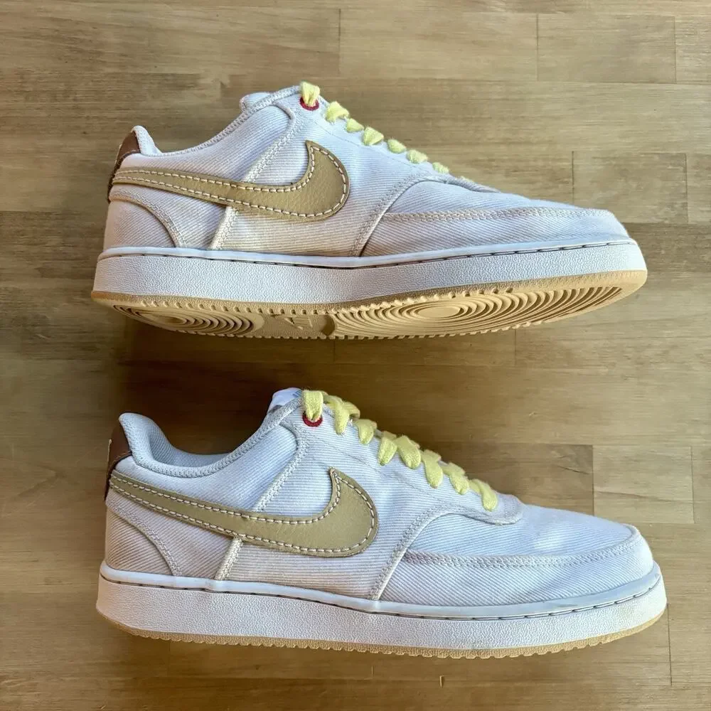 Nike Court Vision Low Canvas DV0736-100 White Sesame Size M7 W8.5